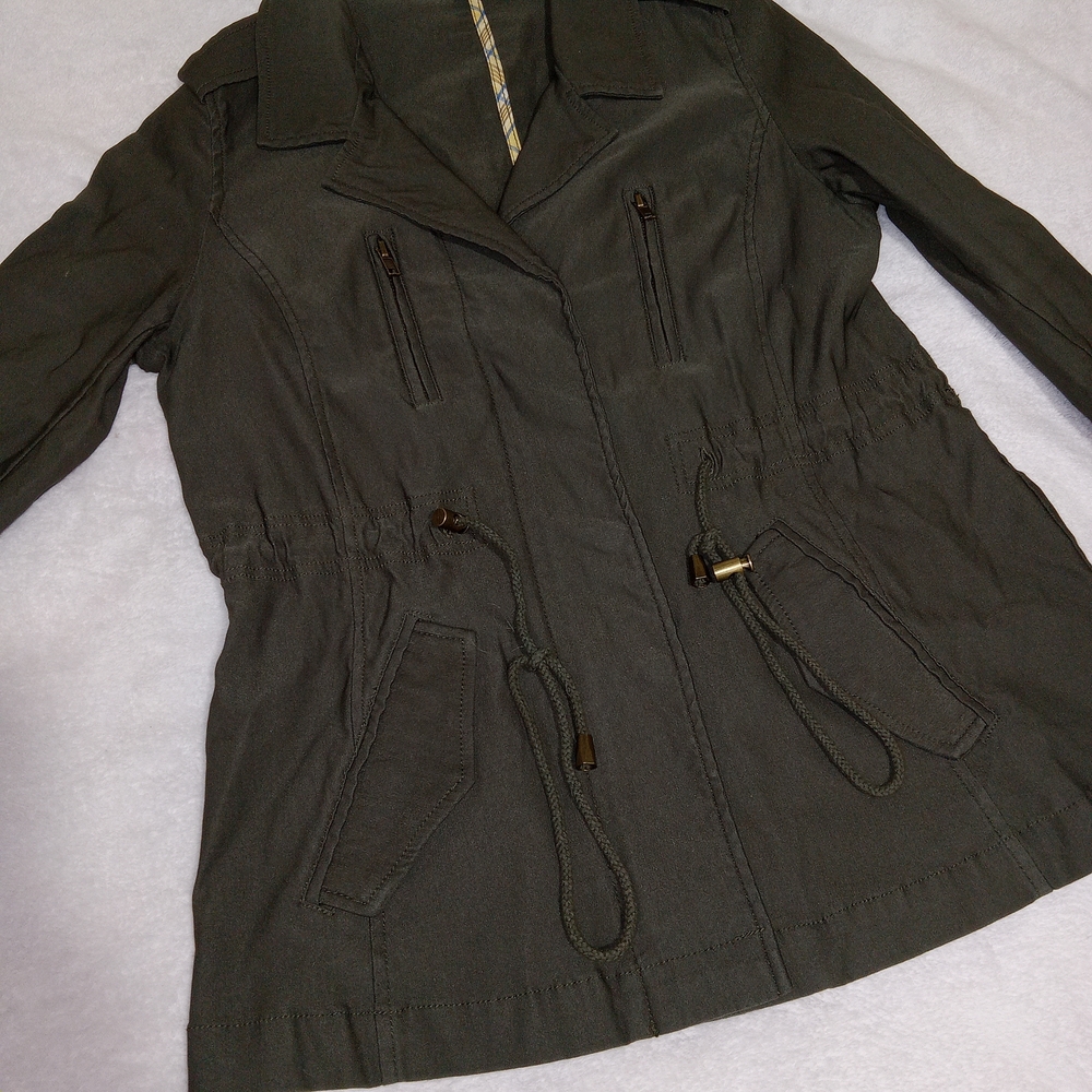 Eden Society Laysha Cargo Jacket Women Size Small Olive Military Utility - Picture 5 of 12